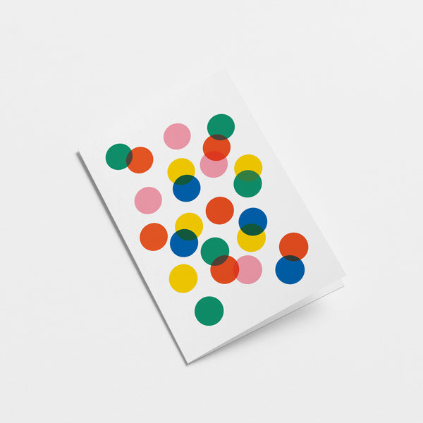 birthday card with colorful round shapes  Edit alt text