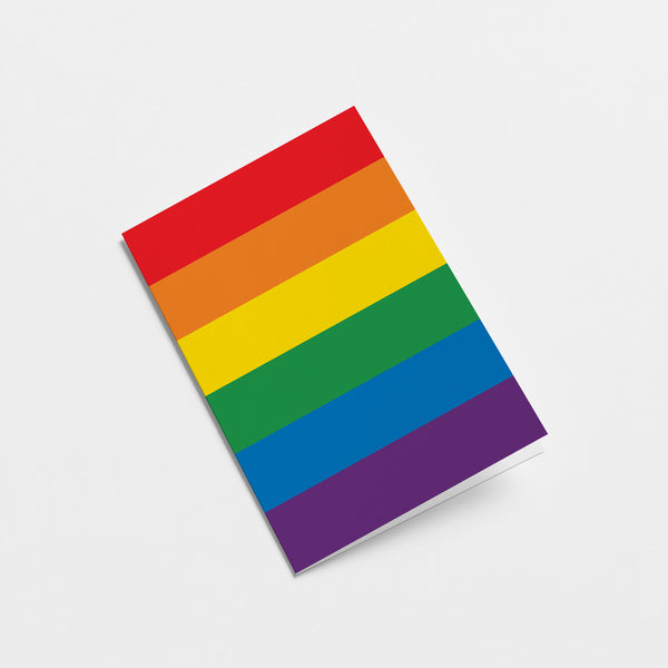 everyday greeting card with rainbow colors in a row  Edit alt text