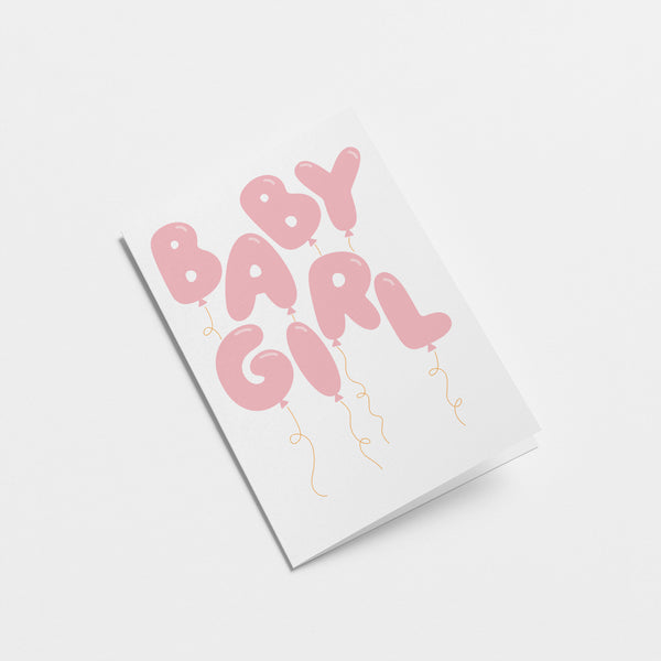 Baby Girl - Birthday greeting card