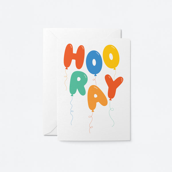 Hooray - Birthday greeting card