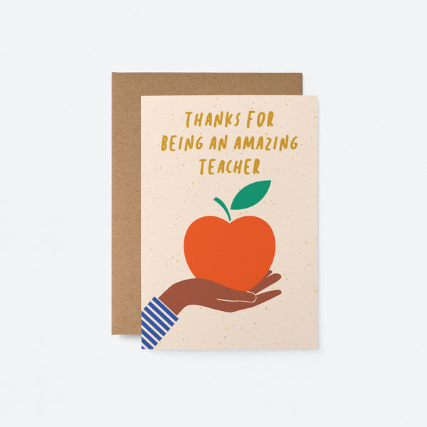 Amazing Teacher - Thank you greeting card