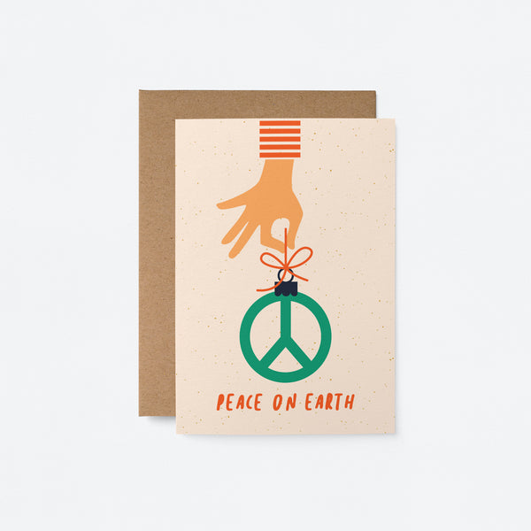 Peace on Earth - Christmas Card - Seasonal Greeting Card - Holiday Card