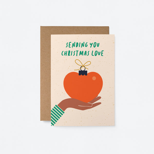 Sending You Christmas Love - Holiday Card - Seasonal Greeting Card