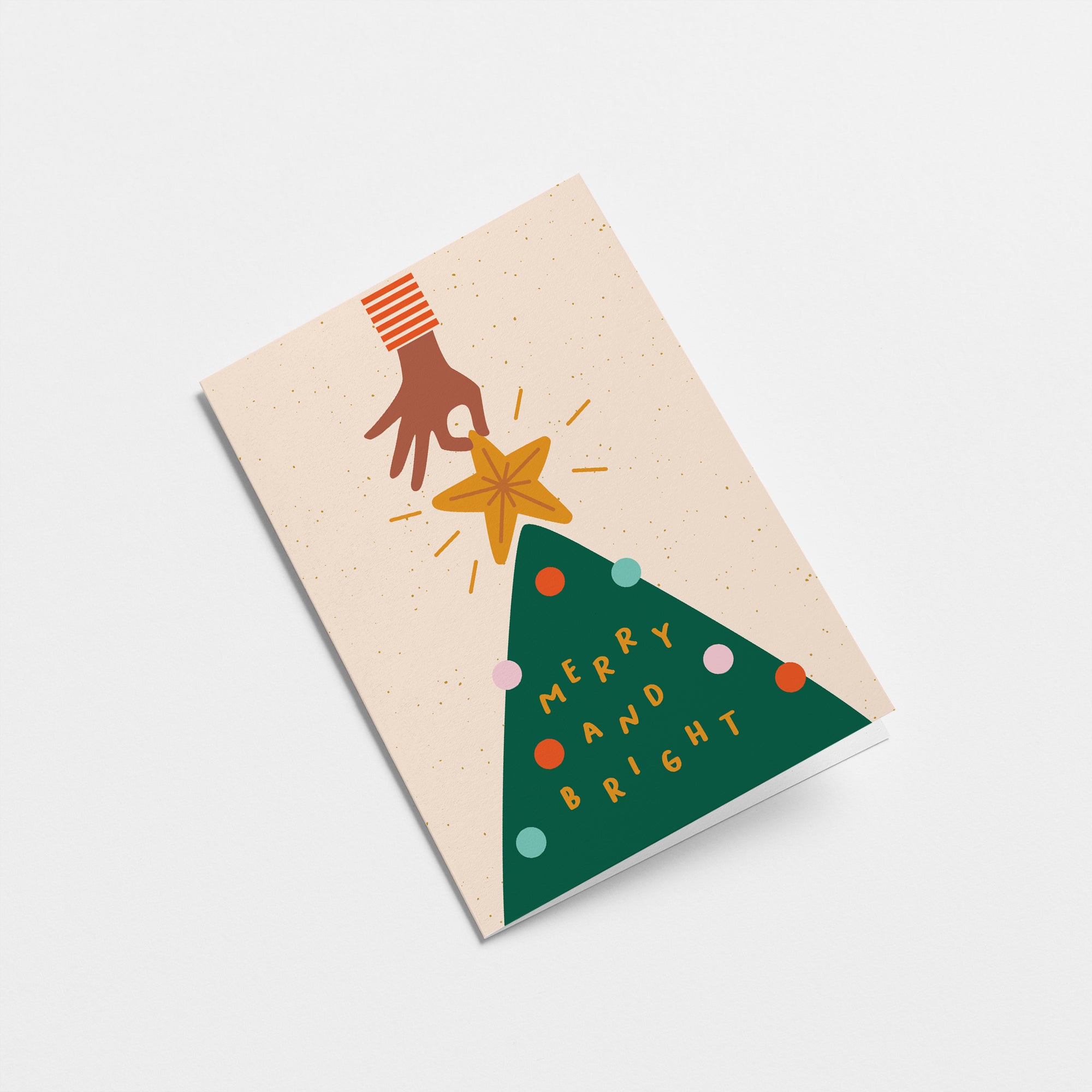 Merry and Bright - Christmas Card - Seasonal Greeting Card - Holiday Card