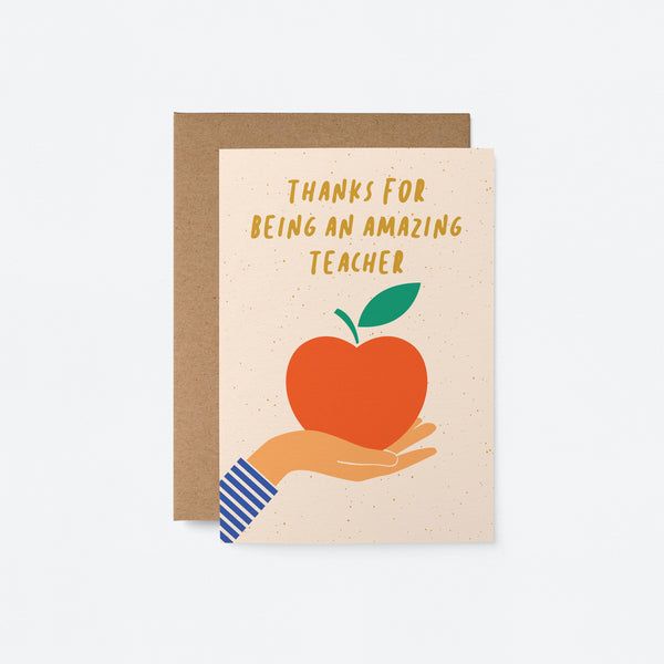 Amazing Teacher - Thank you greeting card