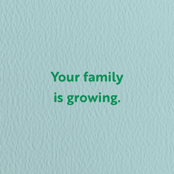 Your family is growing - Baby greeting card