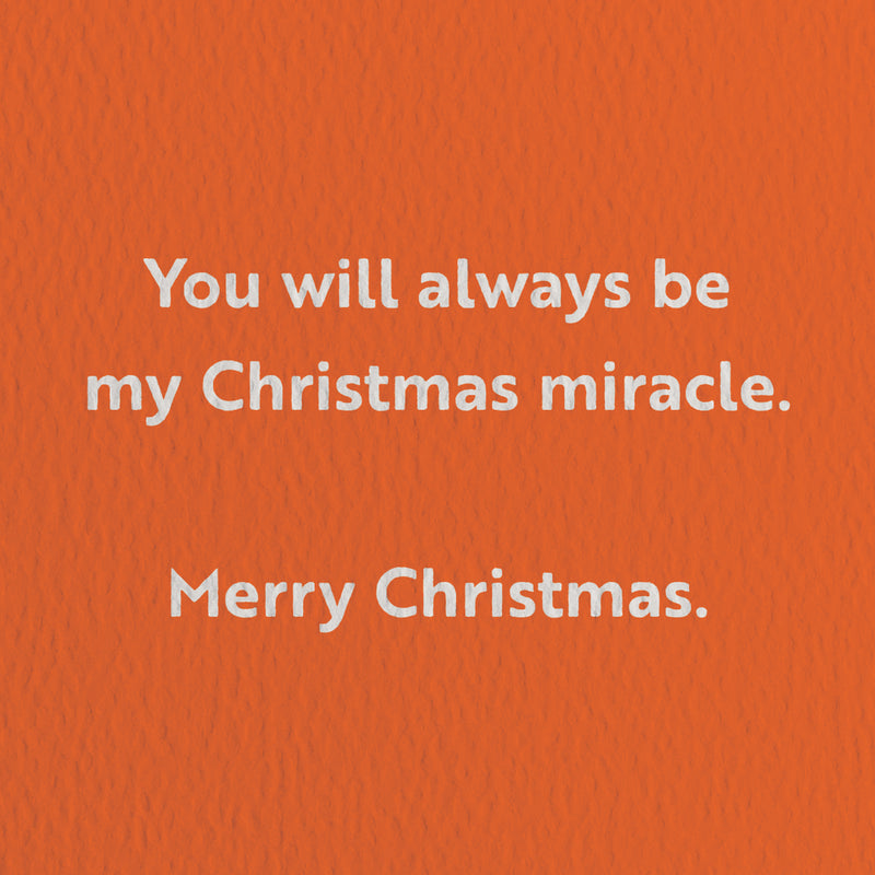 You will always be my Christmas miracle. Merry Christmas - Seasonal Greeting Card - Holiday Card