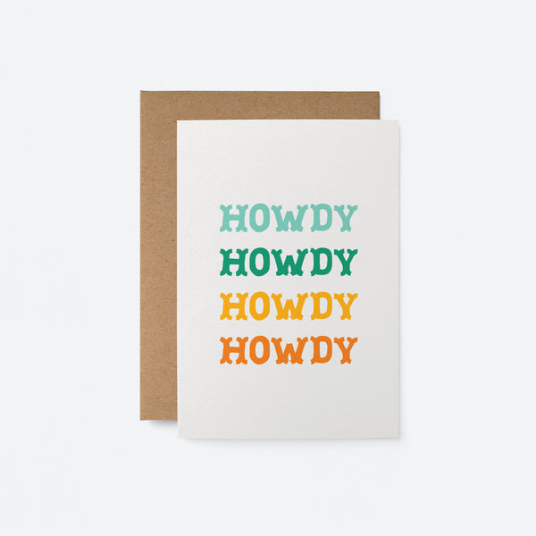 Howdy - Friendship greeting card