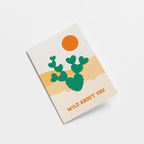 Wild about you - Love greeting card