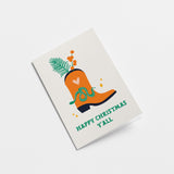 Happy Christmas Y'all - Seasonal Greeting Card - Holiday Card