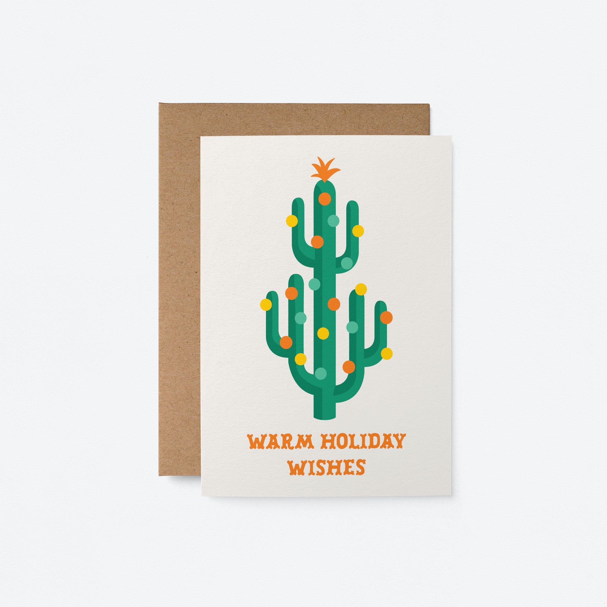 Warm Holiday Wishes - Christmas Card - Holiday Card