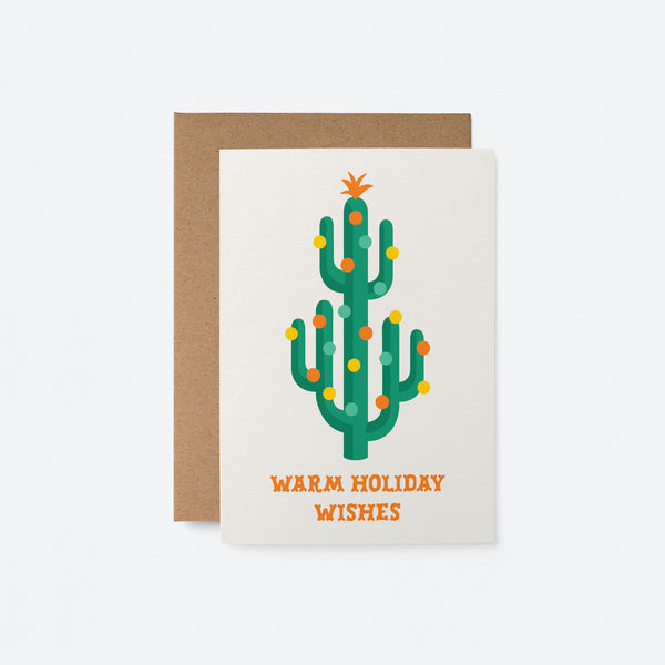 Warm Holiday Wishes - Christmas Card - Holiday Card