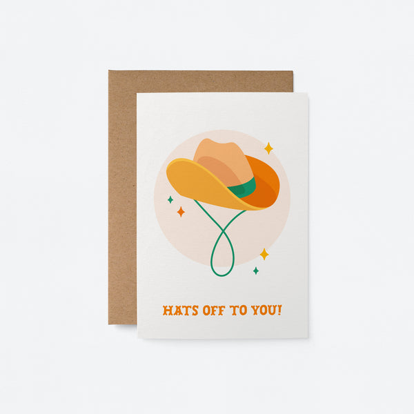 Hats off to you! - Congratulations Greeting Card